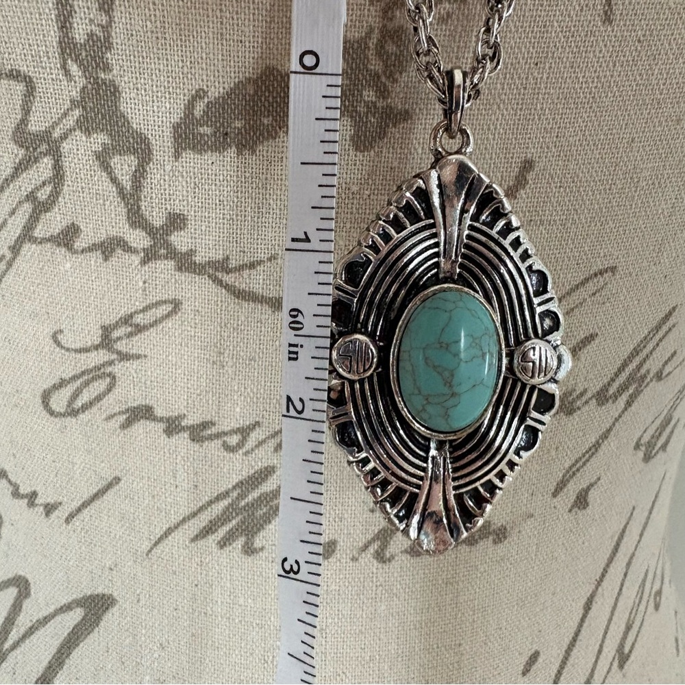 Samantha Wills Turquoise/Silver Pendant Vintage Necklace - Picture 12 of 12